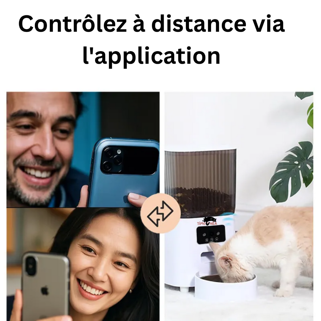 Distributeur intelligent de nourriture pour chat - Timonéa