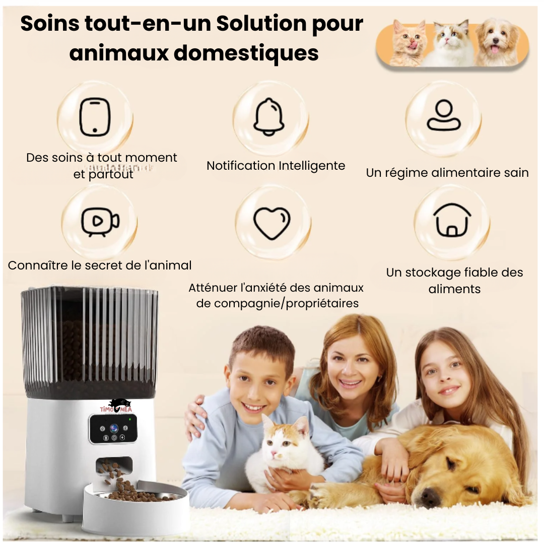 Distributeur intelligent de nourriture pour chat - Timonéa