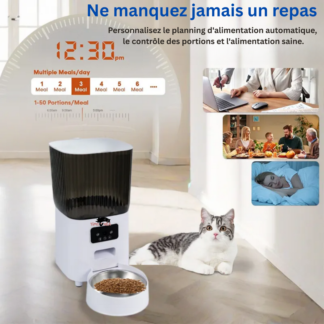 Distributeur intelligent de nourriture pour chat - Timonéa