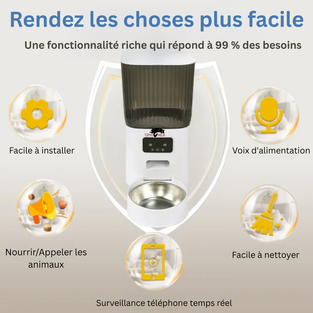 Distributeur intelligent de nourriture pour chat - Timonéa